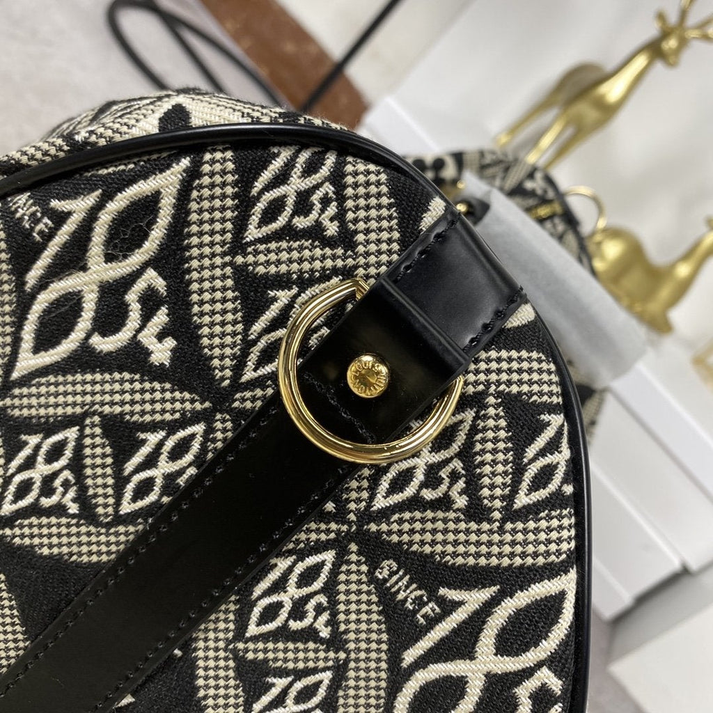 LOUIS VUITTON LV KEEPALL BANDOULIERE 45 1854 JACQUARD GRAY