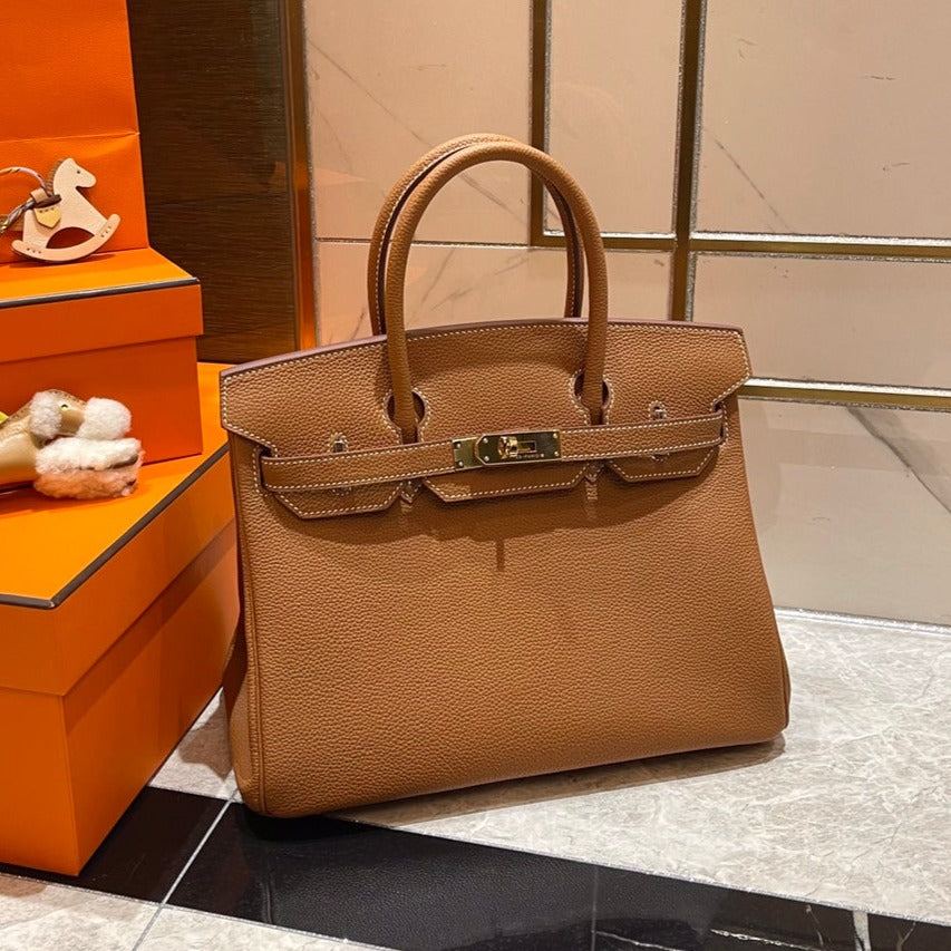HERMES BIRKIN 30CM GOLD TOGO LEATHER GOLD HARDWARE