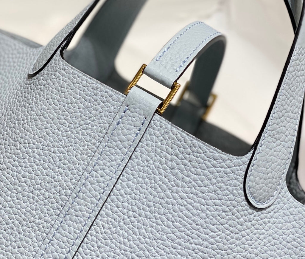 HERMES picotin lock 18 sapphire blue togo ghw
