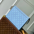 LOUIS VUITTON POCHETTE VOYAGE 26 IN LIGHT BLUE MONOGRAM ECLIPSE CALFSKIN