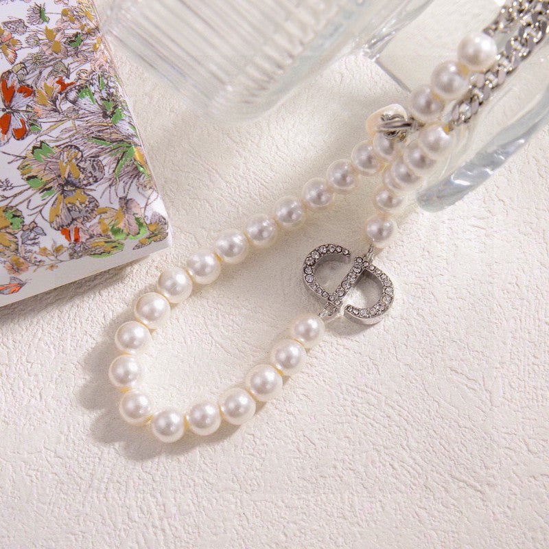 18K Petit Dior Pearl Necklace