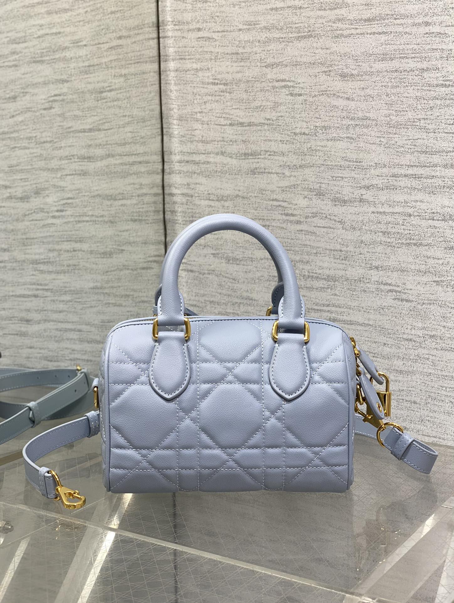 DIOR GROOVE 20 BAG IN LIGHT BLUE LAMBSKIN