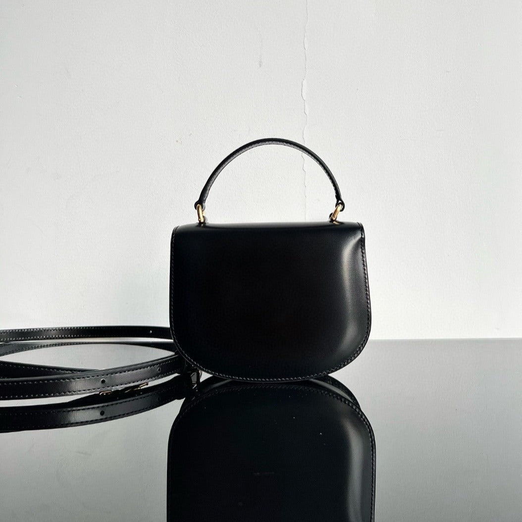 CELINE TRIOMPHE 15 Black Calfskin Handbag