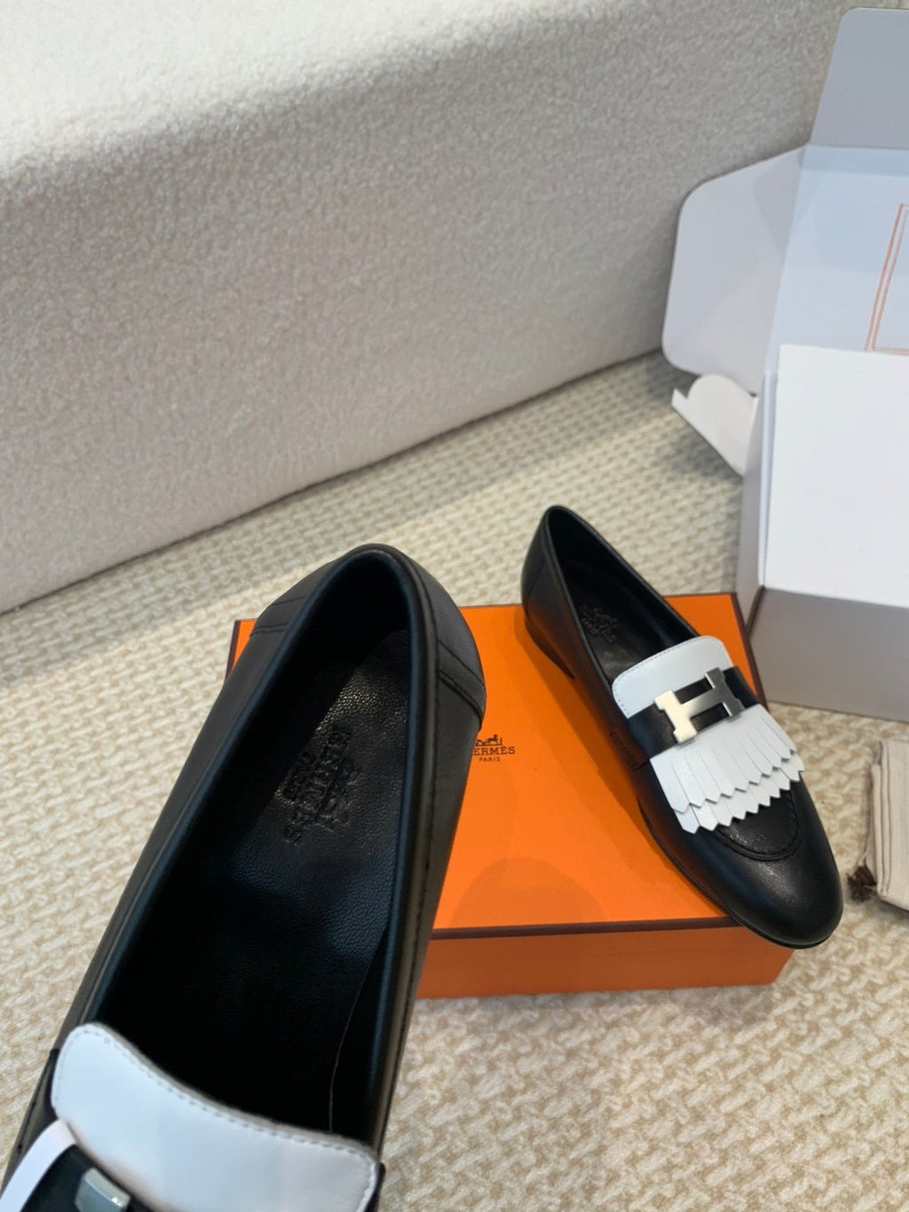 HERMES ROYAL LOAFER BLACK CALFSKIN