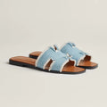 HERMES 0RAN SANDAL BLEU CLAIR